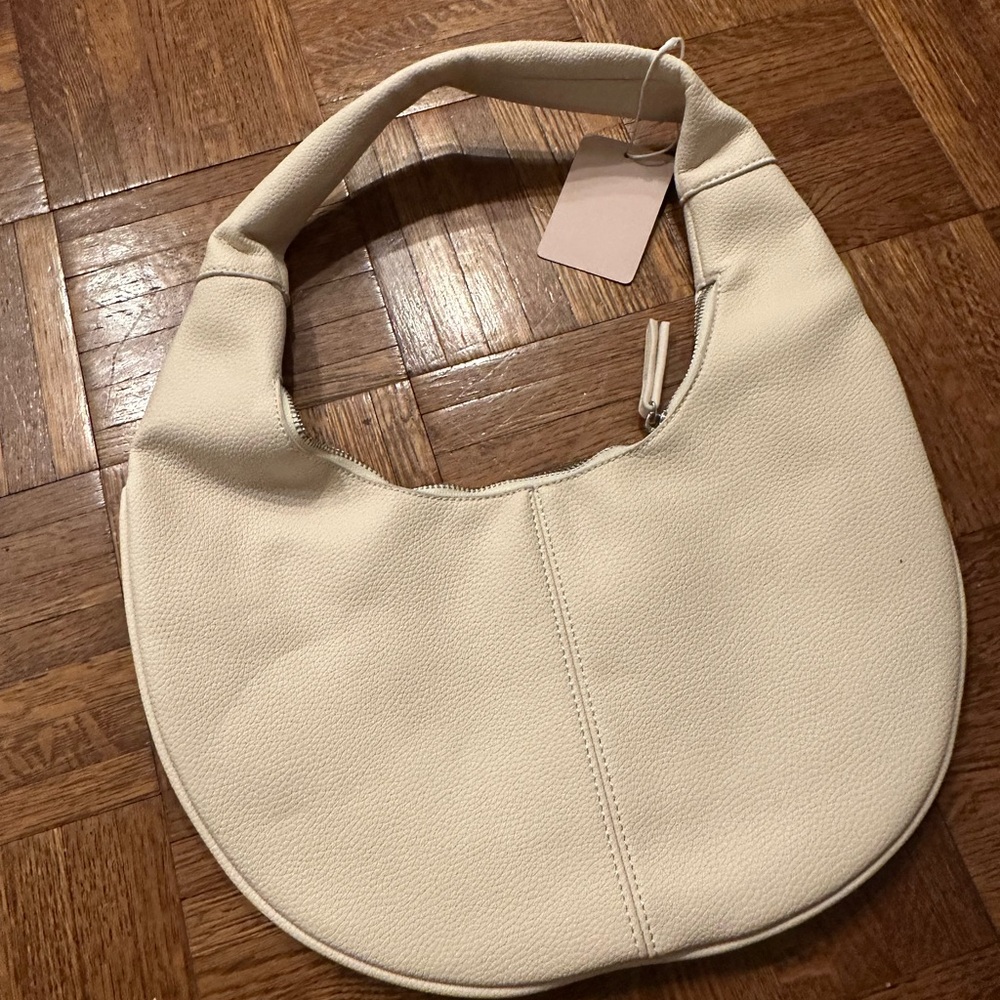 Elegant Cream Hobo Bag